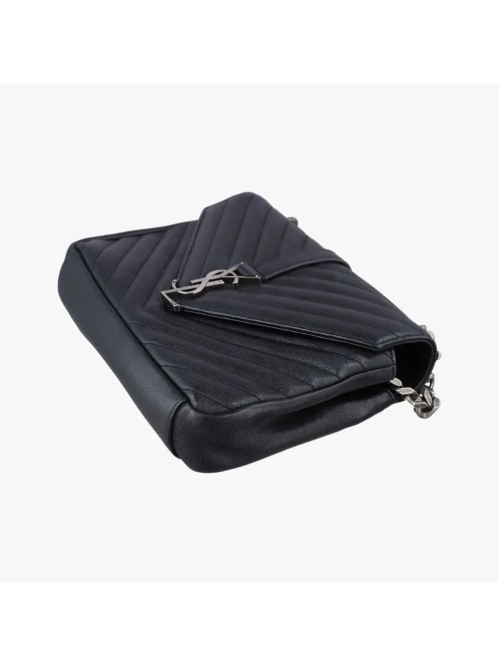 Saint Laurent Carre Black Leather Shoulder Bag